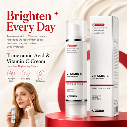 🎉Halloween Sale🎉 Tranexamic Acid Vitamin C Face Cream – Spot Fading & Skin Brightening Daily